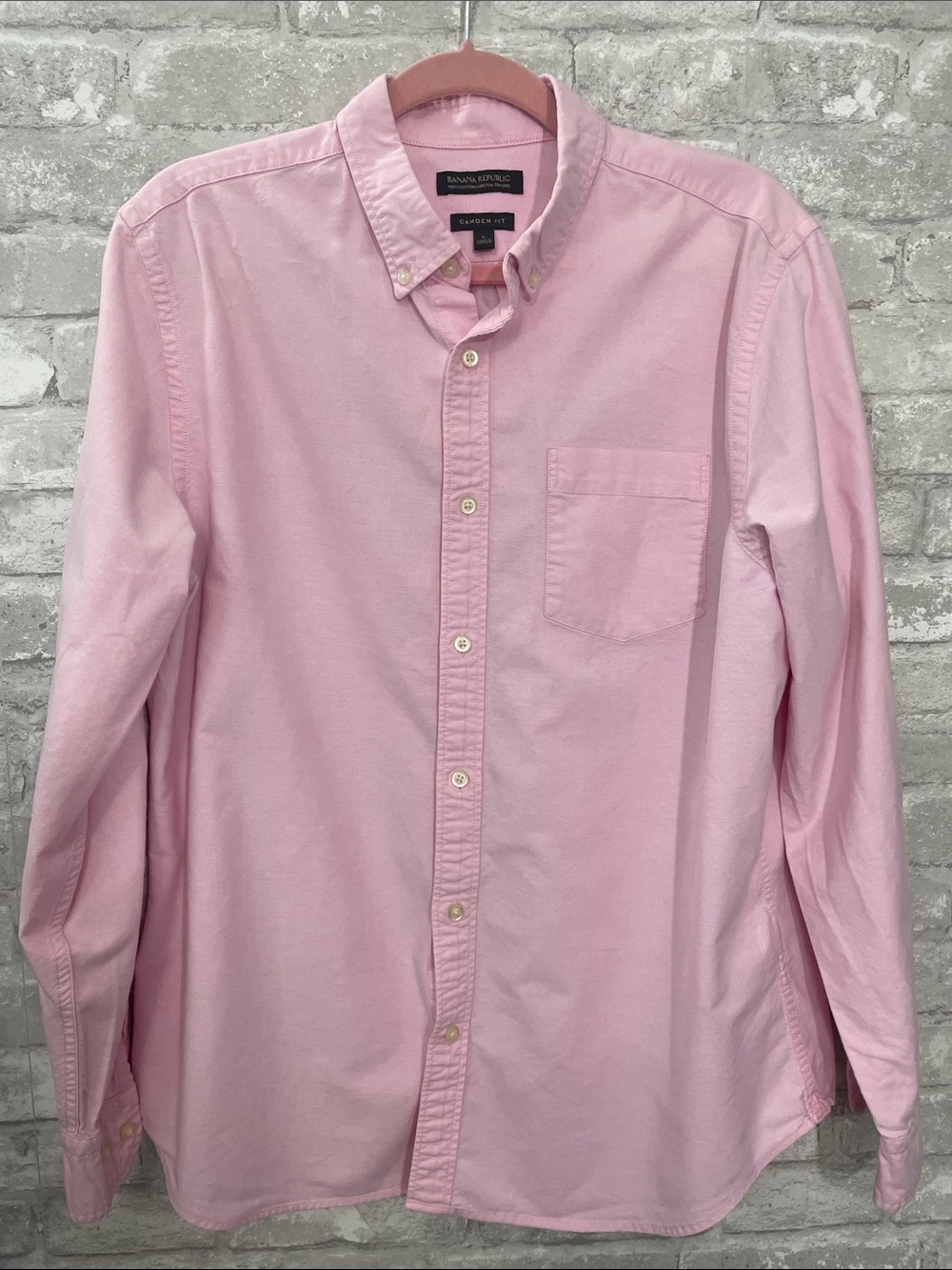 Banana Republic Light Pink Button-Down Oxford Shirt - Men's